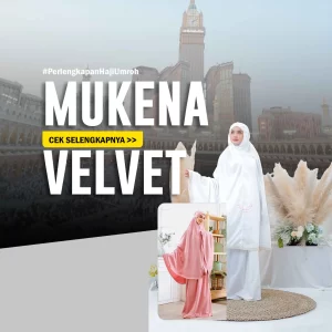 Mukena Velvet Silk Jahit Tepi